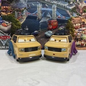 Disney Pixar Cars 2 Pinion Tanaka & Kingpin Nobunaga Deluxe Diecast Mattel (58)